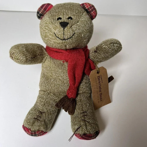Starbucks Bearista Plush Teddy Bear 2009 Holiday Edition Bean Filled Animal Toy - Picture 1 of 11